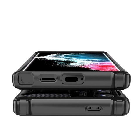 Pancerne hybrydowe etui Hybrid Armor pokrowiec futerał na Samsung Galaxy S25 Edge - czarne
