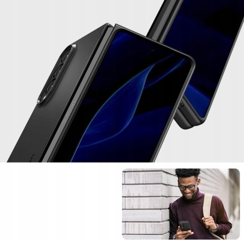 Spigen Galaxy Z Fold4 - czarne plecki etui ochronne, solidna obudowa