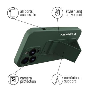Wozinsky Kickstand Case silikonowe etui z podstawką etui Xiaomi Redmi Note 11S / Note 11 czerwone
