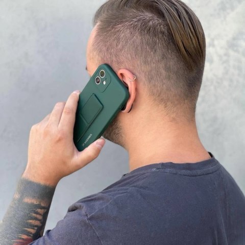 Wozinsky Kickstand Case silikonowe etui z podstawką etui Xiaomi Redmi Note 11S / Note 11 czerwone