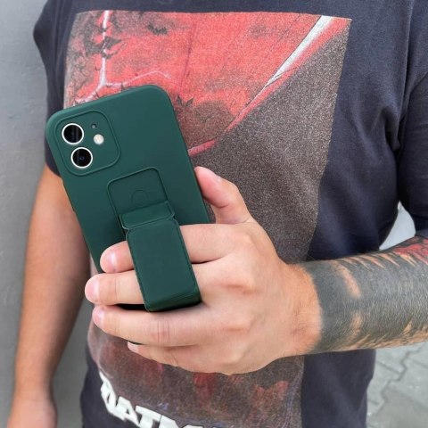 Wozinsky Kickstand Case silikonowe etui z podstawką etui Xiaomi Redmi Note 11S / Note 11 czerwone
