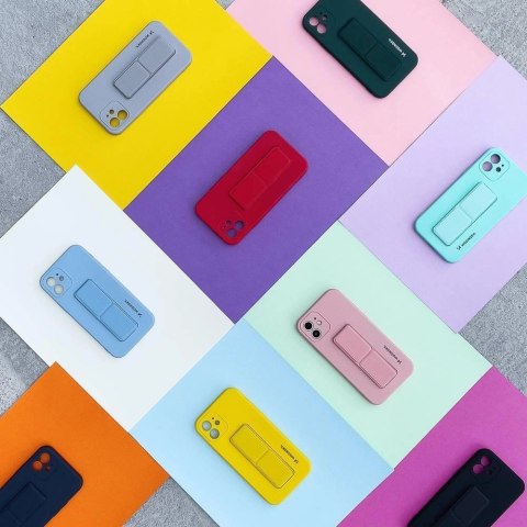 Wozinsky Kickstand Case silikonowe etui z podstawką etui Xiaomi Redmi Note 11S / Note 11 czerwone