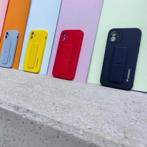 Wozinsky Kickstand Case silikonowe etui z podstawką etui Xiaomi Redmi Note 11S / Note 11 czerwone