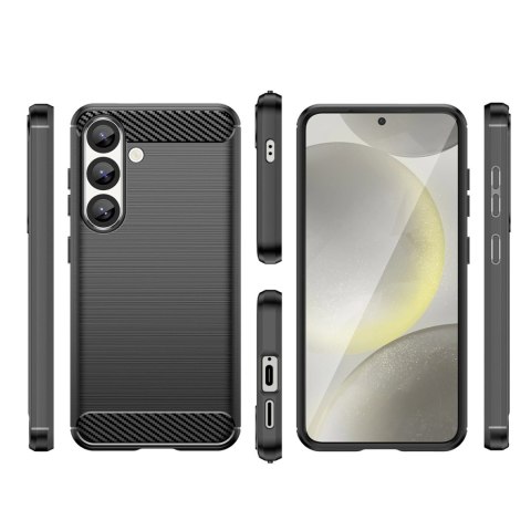 Etui Carbon Case elastyczne silikonowe na Xiaomi 15 Ultra - czarne