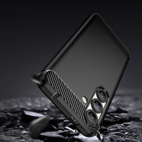Etui Carbon Case elastyczne silikonowe na Xiaomi Note 14 Pro 5G - czarne