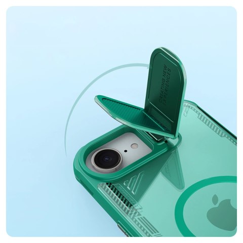 Etui Nillkin Iceblade Prop Magnetic z osłoną na aparat i podstawką na iPhone 16e - zielone