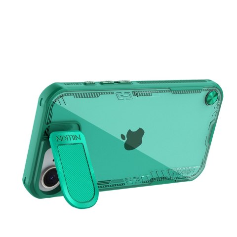 Etui Nillkin Iceblade Prop z osłoną obiektywu i podstawką na iPhone 16e - zielone