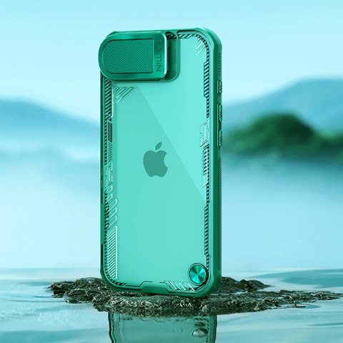 Etui Nillkin Iceblade Prop z osłoną obiektywu i podstawką na iPhone 16e - zielone