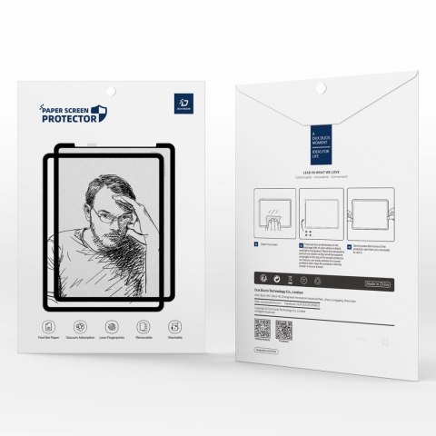 Folia ochronna Dux Ducis Naad Paperlike matowa na iPad Air 11" (2024/2025) - z czarną ramką