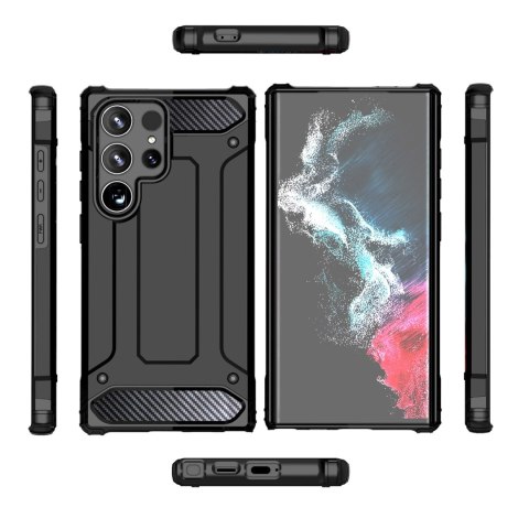 Pancerne hybrydowe etui Hybrid Armor pokrowiec na Xiaomi Redmi 14C - czarne