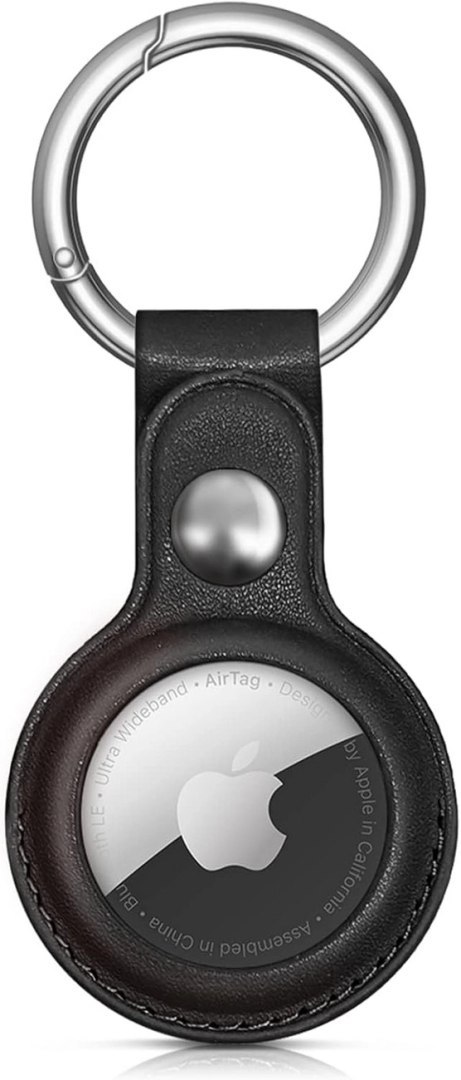Etui do Apple AirTag z ekoskóry - czarne, brązowe, czerwone, niebieskie - 4 sztuki