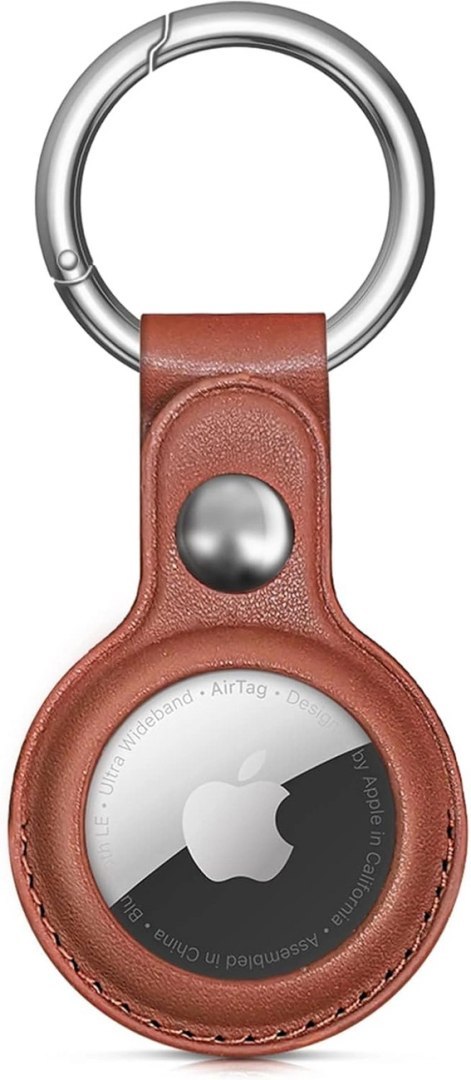 Etui do Apple AirTag z ekoskóry - czarne, brązowe, czerwone, niebieskie - 4 sztuki