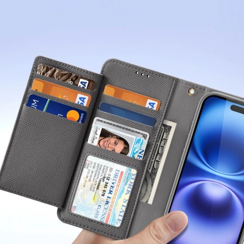 Etui skórzane Dux Ducis Lawa na iPhone 16 - szare