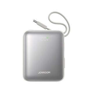 Powerbank Joyroom JR-PBF27 10000mAh 22.5W z wbudowanymi kablami USB-C i Lightning - biały