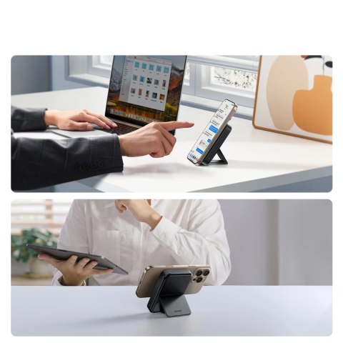 Powerbank Joyroom JR-PBM11 10000mAh 22.5W Qi2, kompatybilny z MagSafe, z podstawką - czarny