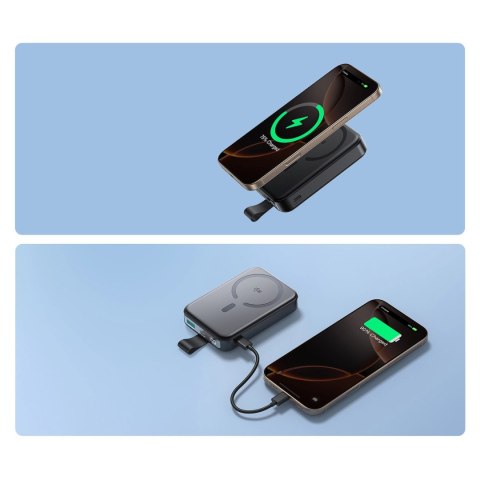 Powerbank Joyroom JR-PBM11 10000mAh 22.5W Qi2, kompatybilny z MagSafe, z podstawką - czarny