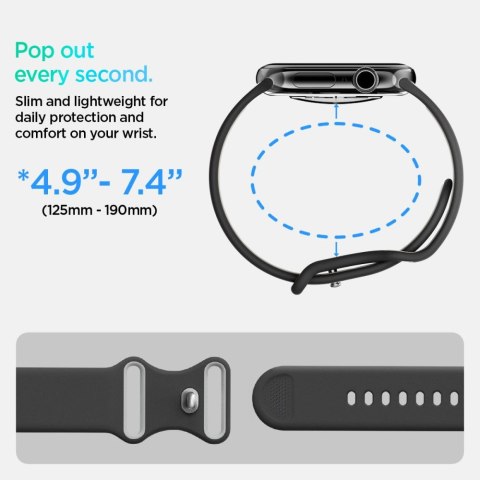SPIGEN NANO POP APPLE WATCH 6 / 7 / 8 / 9 / 10 / SE (40 / 41 / 42 MM) BLACK SESAME