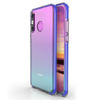 Żelowe etui z kolorową ramką do Huawei P30 Lite ciemnoniebieski