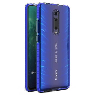 Żelowe etui z kolorową ramką do Xiaomi Mi 9T / Xiaomi Mi 9T Pro ciemnoniebieski