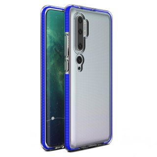 Żelowe etui z kolorową ramką do Xiaomi Mi Note 10 / Mi Note 10 Pro ciemnoniebieski