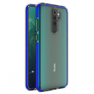 Żelowe etui z kolorową ramką do Xiaomi Redmi Note 8 Pro ciemnoniebieski