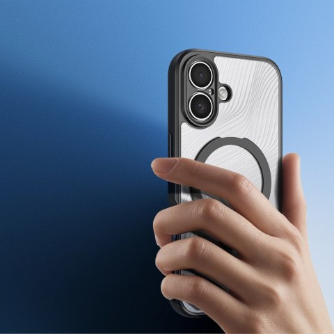 Etui Dux Ducis Aimo Mag z pierścieniem magnetycznym i podstawką na iPhone 17 - czarne