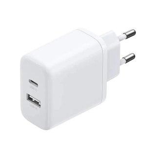 Ładowarka sieciowa Ugreen X227 20W GaN 1x USB-A 1x USB-C - biała