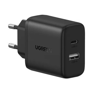 Ładowarka sieciowa Ugreen X227 20W GaN 1x USB-A 1x USB-C - czarna