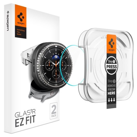 SZKŁO HARTOWANE SPIGEN GLAS.TR "EZ-FIT" 2-PACK GALAXY WATCH 8 CLASSIC (46 MM) CLEAR
