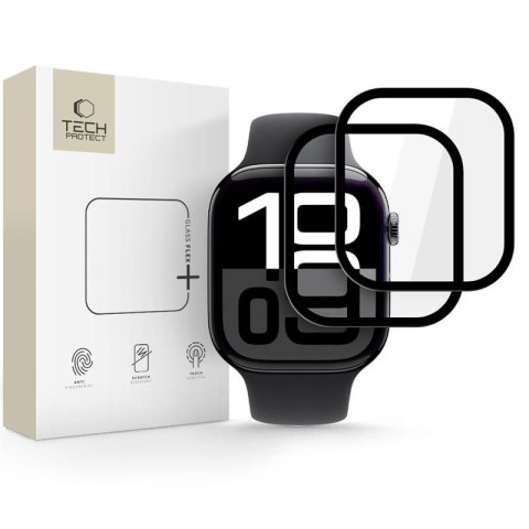 SZKŁO HYBRYDOWE TECH-PROTECT GLASS FLEX+ 2-PACK APPLE WATCH 10 (46 MM) BLACK