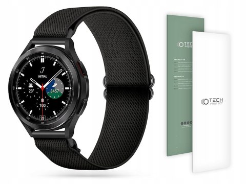 Czarny pasek silikonowy 20mm do Samsung Galaxy Watch - uniwersalny