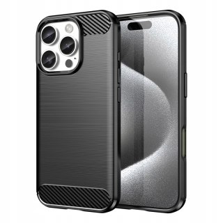 Etui Carbon Case iPhone 16 Pro Max - czarne, smukłe, amortyzujące