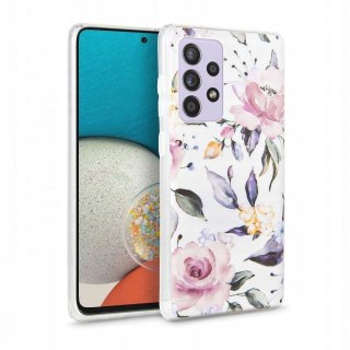 Etui Tech-Protect Floral do Samsung Galaxy A33 5G Białe Kwiatowe