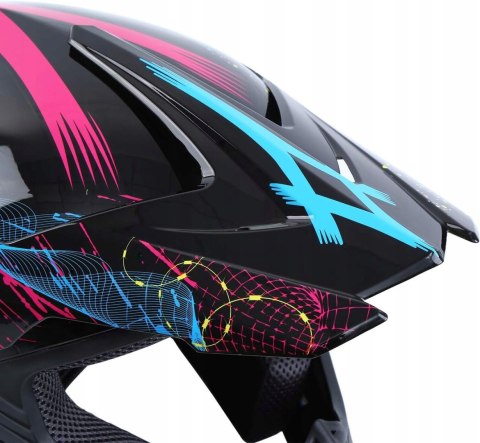 KASK MOTOCYKLOWY CROSS XL + GOGLE MASKA RĘKAWICE ZESTAW ENDURO LEKKI ZESTAW