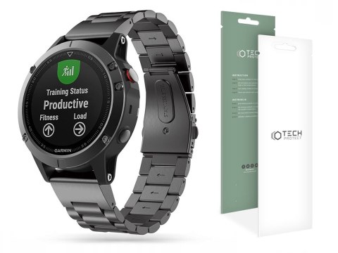 Pasek Tech-Protect Stainless do Garmin Fenix 3/5X/6X/7X czarny