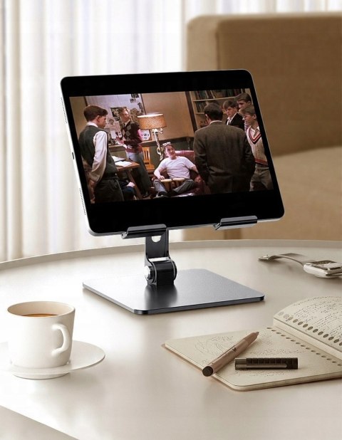 Regulowana podstawka pod laptop, tablet, telefon do 13" - srebrna