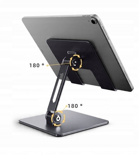 Regulowana podstawka pod laptop, tablet, telefon do 13" - srebrna