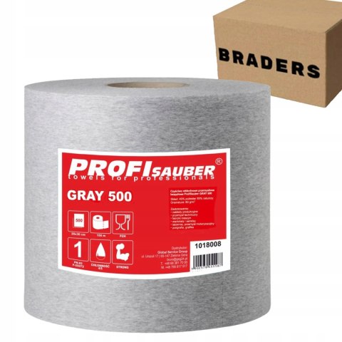 Ściereczki ProfiSauber 500 szt. szare - poliester do czyszczenia