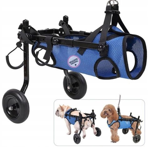 Wózek inwalidzki dla psów średnich ras - tylne łapy, rozmiar M Braders