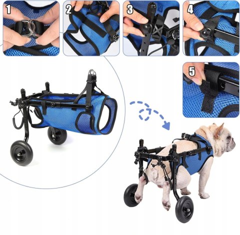 Wózek inwalidzki dla psów średnich ras - tylne łapy, rozmiar M Braders