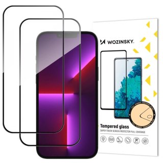 Zestaw 2 szkieł hartowanych Wozinsky Full Glue Tempered Glass na iPhone 17 / 16 Pro