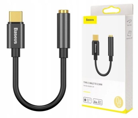 Adapter Baseus L54 USB-C na Jack 3,5mm czarny