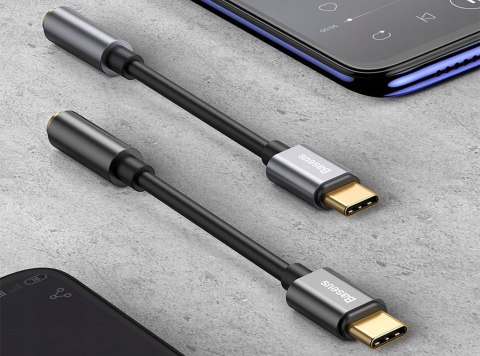 Adapter Baseus L54 USB-C na Jack 3,5mm czarny