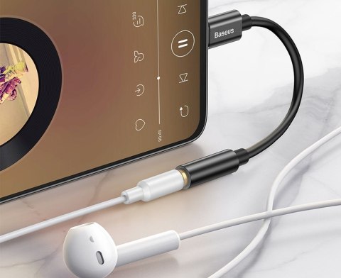 Adapter Baseus L54 USB-C na Jack 3,5mm czarny
