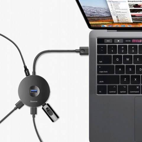 Hub 4w1 USB-C do USB 3.0 + 3x USB 2.0 Baseus 15cm