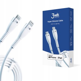 Kabel 3mk USB typ C - Apple Lightning 1 m biały