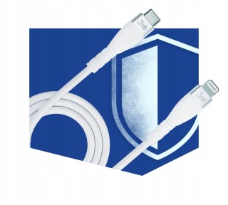 Kabel 3mk USB typ C - Apple Lightning 1 m biały