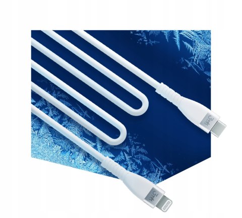 Kabel 3mk USB typ C - Apple Lightning 1 m biały