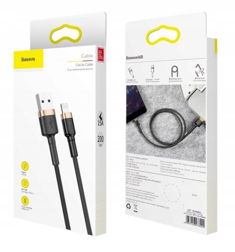 Kabel Baseus USB - Apple Lightning 2 m złoty