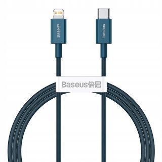 Kabel Baseus USB typ C - Apple Lightning 1 m niebieski